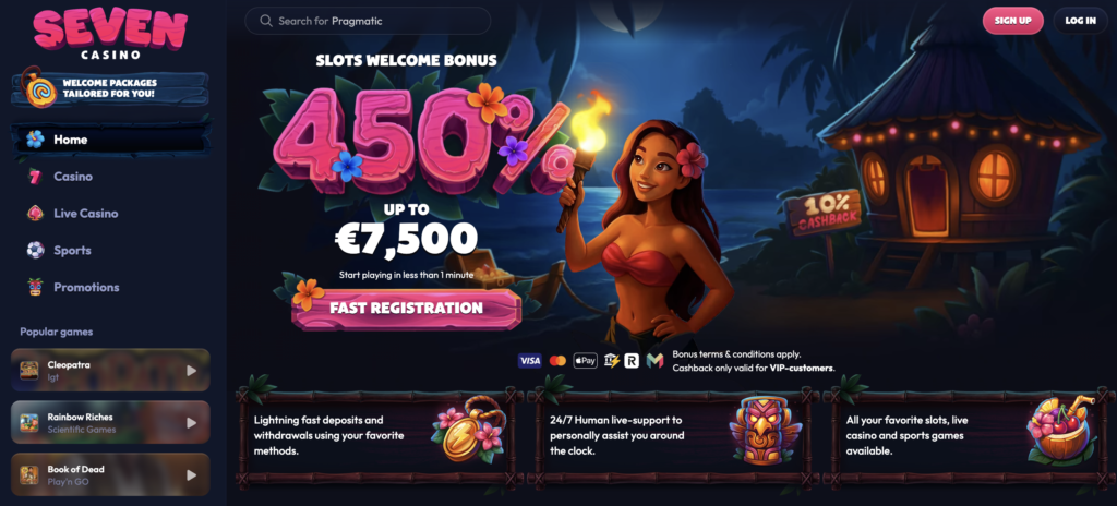 Seven.Casino - credit card casino